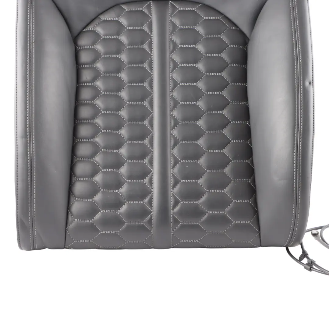 Backrest Heated Left N/S Covering Black Leather Soul to Audi RS6 C7 Rear Seat with Part number 4G0885805BA Audi RS6 C7 Rear Seat Backrest Heated Left N/S Covering Black Leather Soul - SKU 4G0885805BA - Part number 4G0885805BA