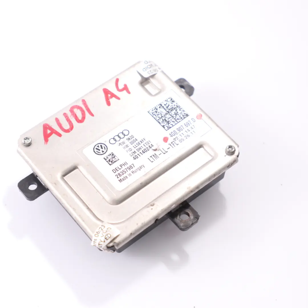 Audi A4 B7 Headlight Ballast LED Control Unit Module Front DRL - SKU 4G0907697D - Part number 4G0907697D