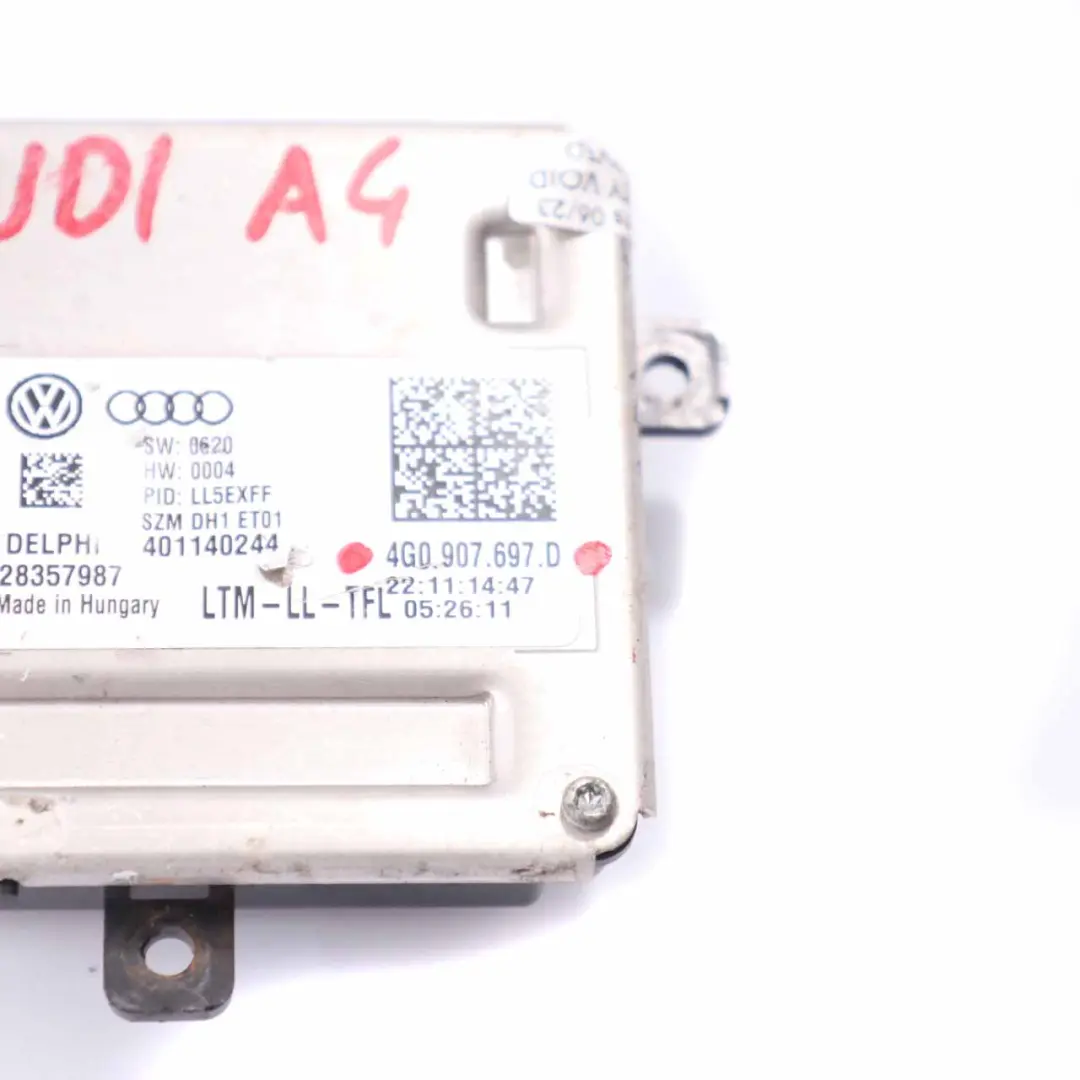 Audi A4 B7 Headlight Ballast LED Control Unit Module Front DRL - SKU 4G0907697D - Part number 4G0907697D