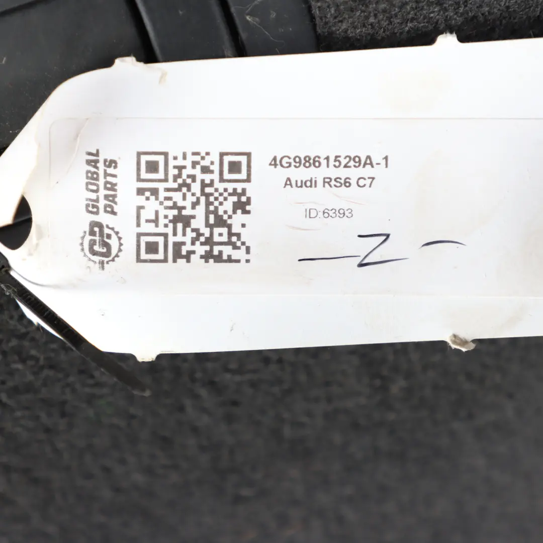 Audi RS6 C7 Boot Trunk Floor Carpet Luggage Compartment Black - SKU 4G9861529A-1 - Part number 4G9861529A