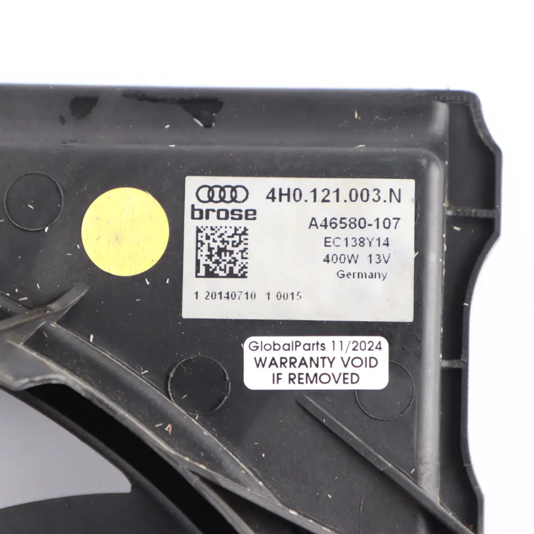 Radiator Fan Engine Cooling Cooler Blower to Audi A6 4G Q5 8R with Part number 4H0121207B Audi A6 4G Q5 8R Radiator Fan Engine Cooling Cooler Blower - SKU 4H0121207B - Part number 4H0121207B