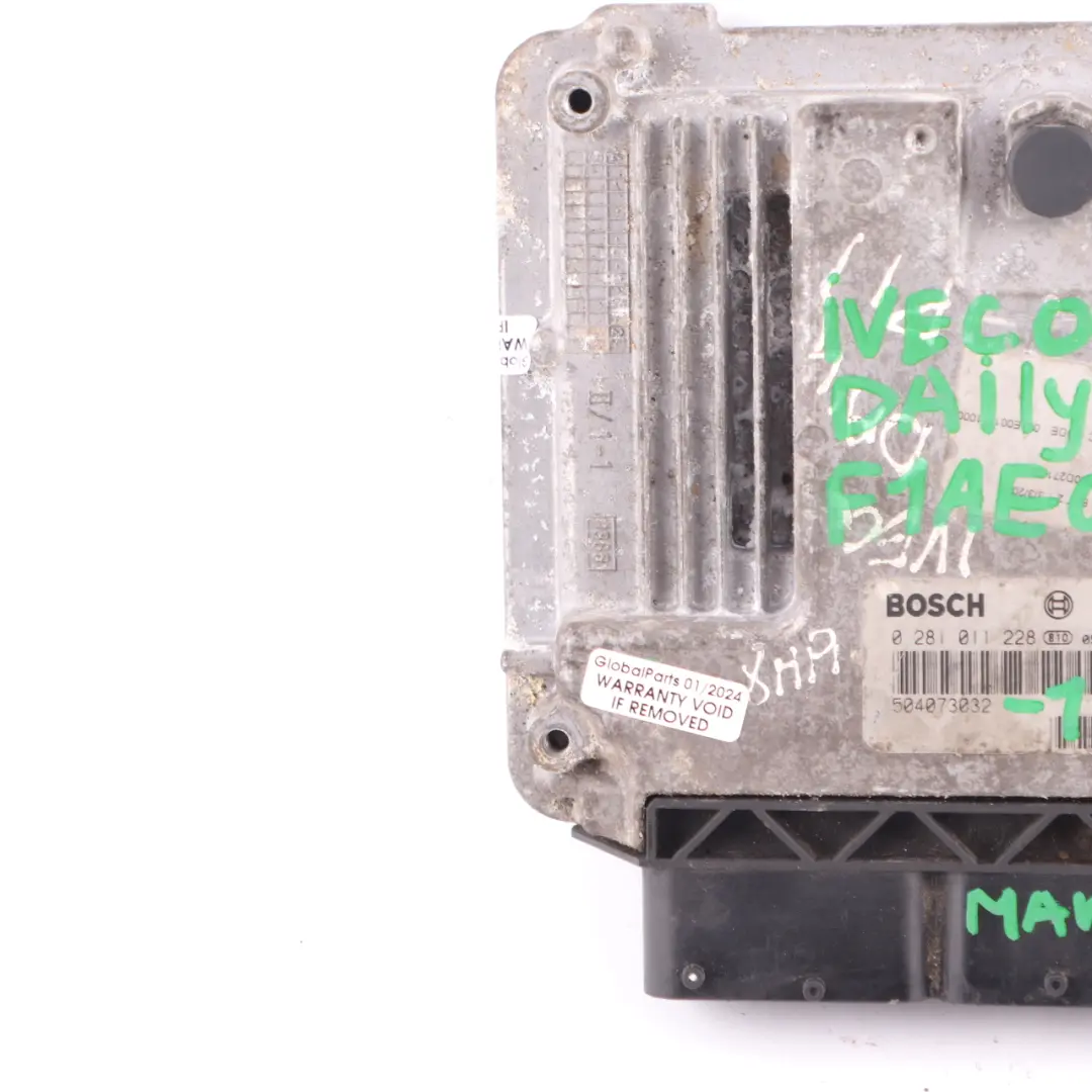 Iveco Daily 2.3 Diesel F1AE0481B 116HP Engine Unit Module ECU Manual - SKU 504073032-1 - Part number 504073032