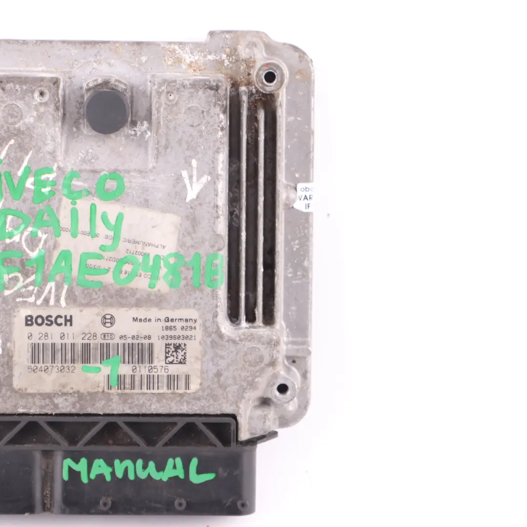 F1AE0481B 116HP Engine Unit Module ECU Manual to Iveco Daily 2.3 Diesel with Part number 504073032 Iveco Daily 2.3 Diesel F1AE0481B 116HP Engine Unit Module ECU Manual - SKU 504073032-1 - Part number 504073032