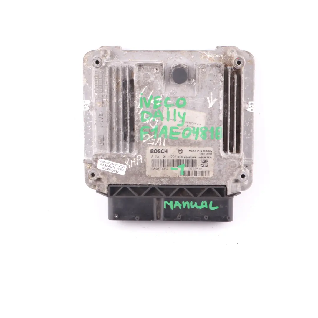 F1AE0481 Engine Unit Module ECU Manual to Iveco Daily 2.3 Diesel with Part number 504073032 Iveco Daily 2.3 Diesel F1AE0481 Engine Unit Module ECU Manual - SKU 504073032 - Part number 504073032