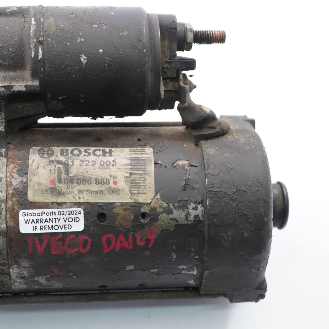 Iveco Daily MK3 Starter Motor Engine Diesel Bosch - SKU 504086888 - Part number 504086888