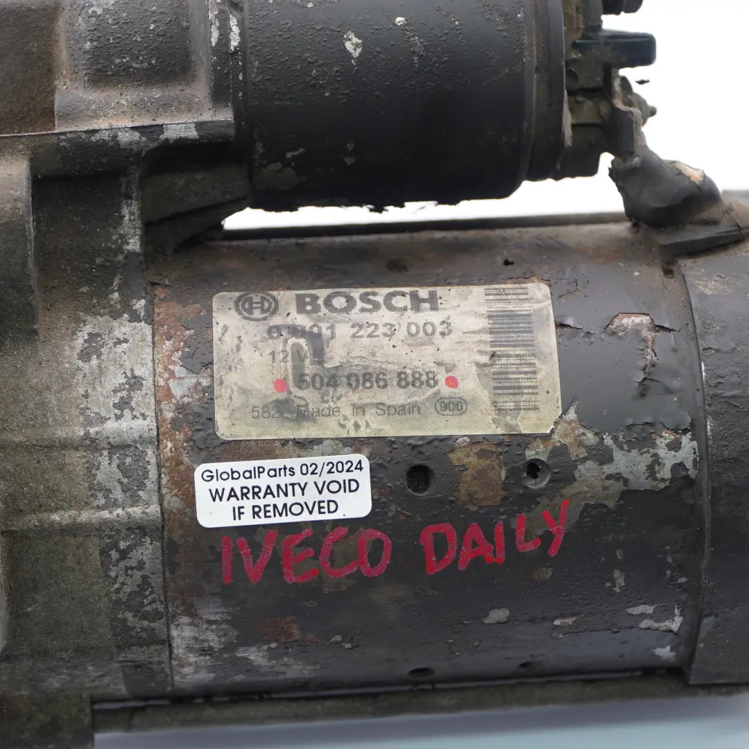 Iveco Daily MK3 Starter Motor Engine Diesel Bosch - SKU 504086888 - Part number 504086888