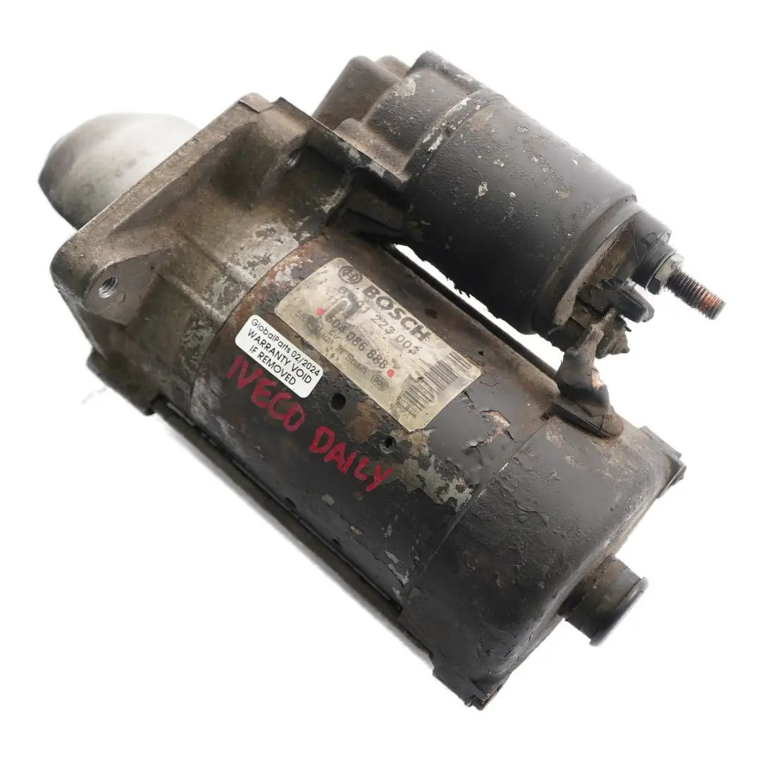 MK3 Moteur de démarrage Diesel Bosch 0001223003 pour Iveco Daily à propos du numéro de pièce 504086888 Iveco Daily MK3 Moteur de démarrage Diesel Bosch 0001223003 - SKU 504086888 - Numéro de pièce 504086888