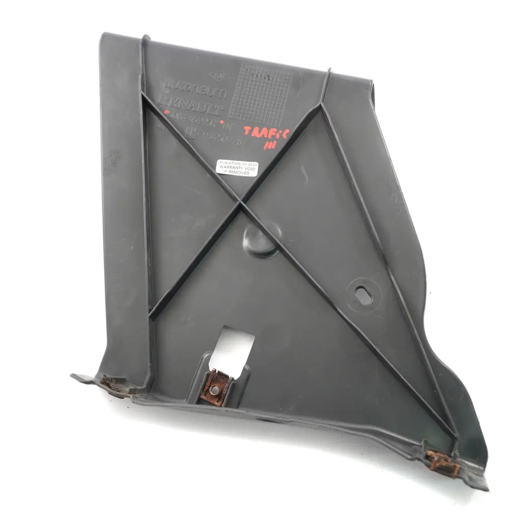 Bajo Motor Izquierdo Panel Aislamiento Acústico para Renault Trafic III con número de pieza 508436495R Renault Trafic III Bajo Motor Izquierdo Panel Aislamiento Acústico - SKU 508436495R - Número de pieza 508436495R