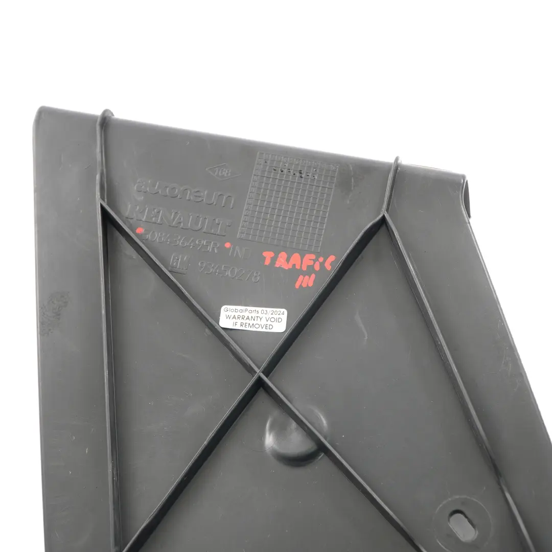 Bajo Motor Izquierdo Panel Aislamiento Acústico para Renault Trafic III con número de pieza 508436495R Renault Trafic III Bajo Motor Izquierdo Panel Aislamiento Acústico - SKU 508436495R - Número de pieza 508436495R