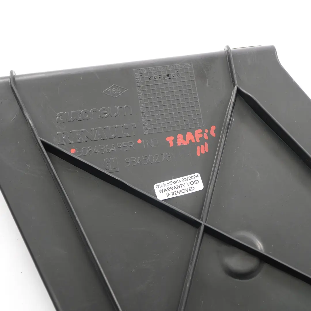 Undertray Left N/S Sound Insulation Panel to Renault Trafic III Engine with Part number 508436495R Renault Trafic III Engine Undertray Left N/S Sound Insulation Panel - SKU 508436495R - Part number 508436495R