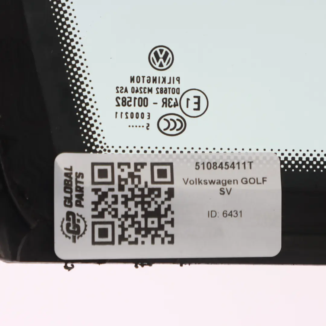 Volkswagen VW Golf SV Side Window Front Left N/S Fixed Triangle Glass AS2 - SKU 510845411T - Part number 510845411T