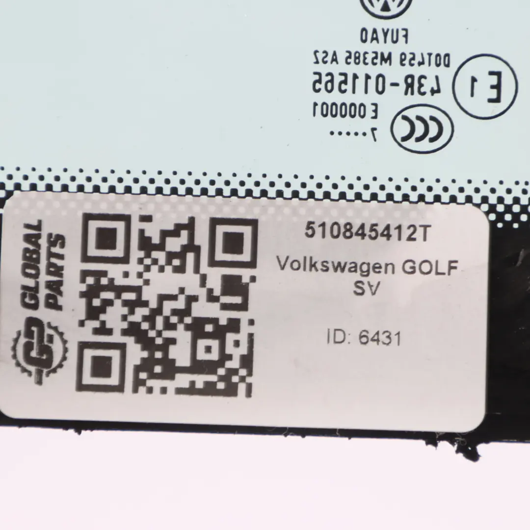 Volkswagen VW Golf SV Fenêtre Latérale Avant Droite Fixe Triangle Verre AS2 - SKU 510845412T - Numéro de pièce 510845412T