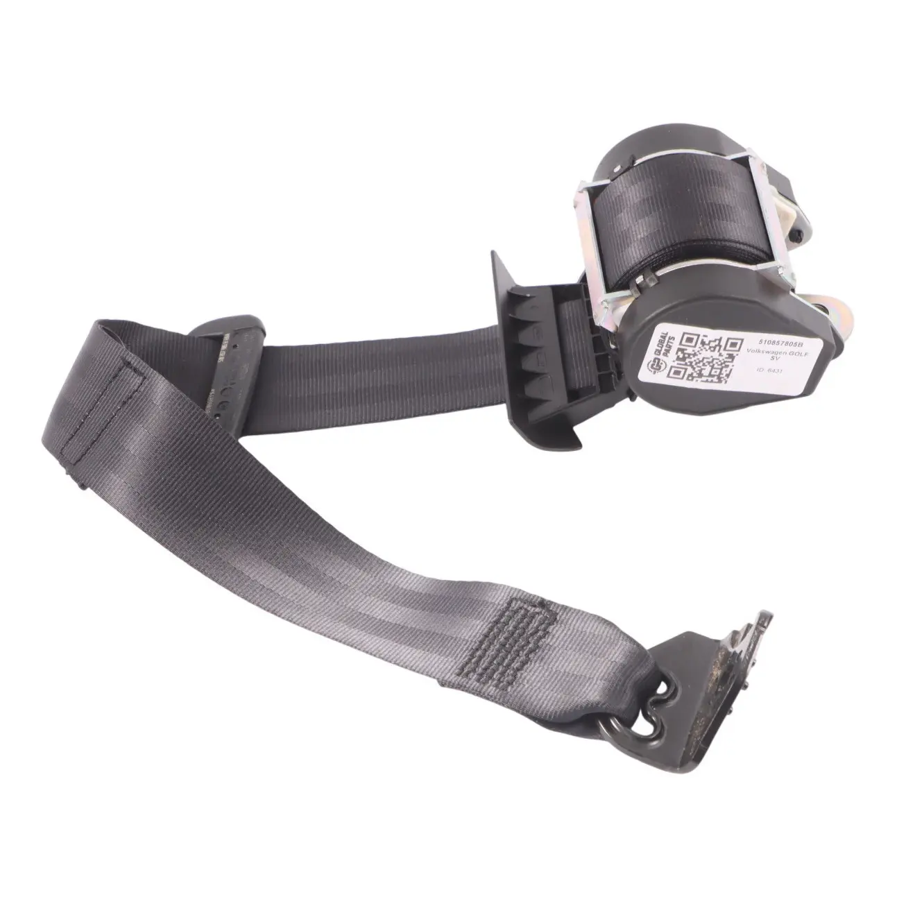 Volkswagen VW Golf SV Rear Left N/S Seat Belt Seatbelt Black 510857805B