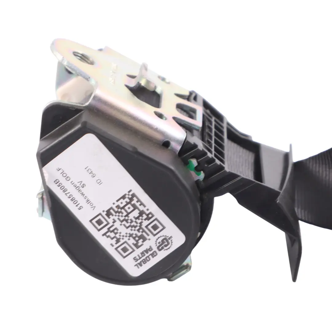 Volkswagen VW Golf SV Rear Left N/S Seat Belt Seatbelt Black - SKU 510857805B - Part number 510857805B