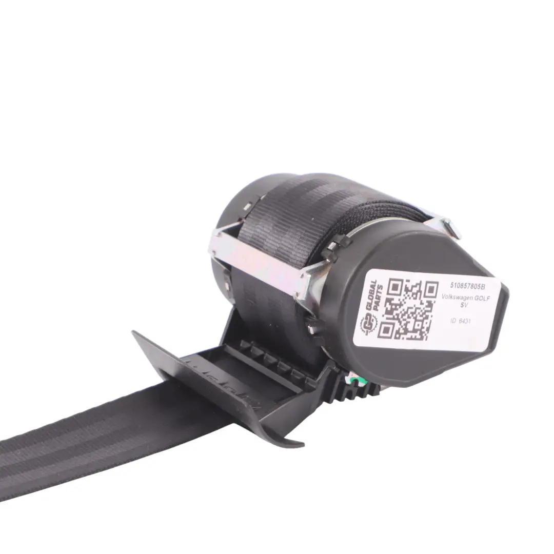 Volkswagen VW Golf SV Hinten Links Sicherheitsgurt Schwarz - SKU 510857805B - Teilenummer 510857805B