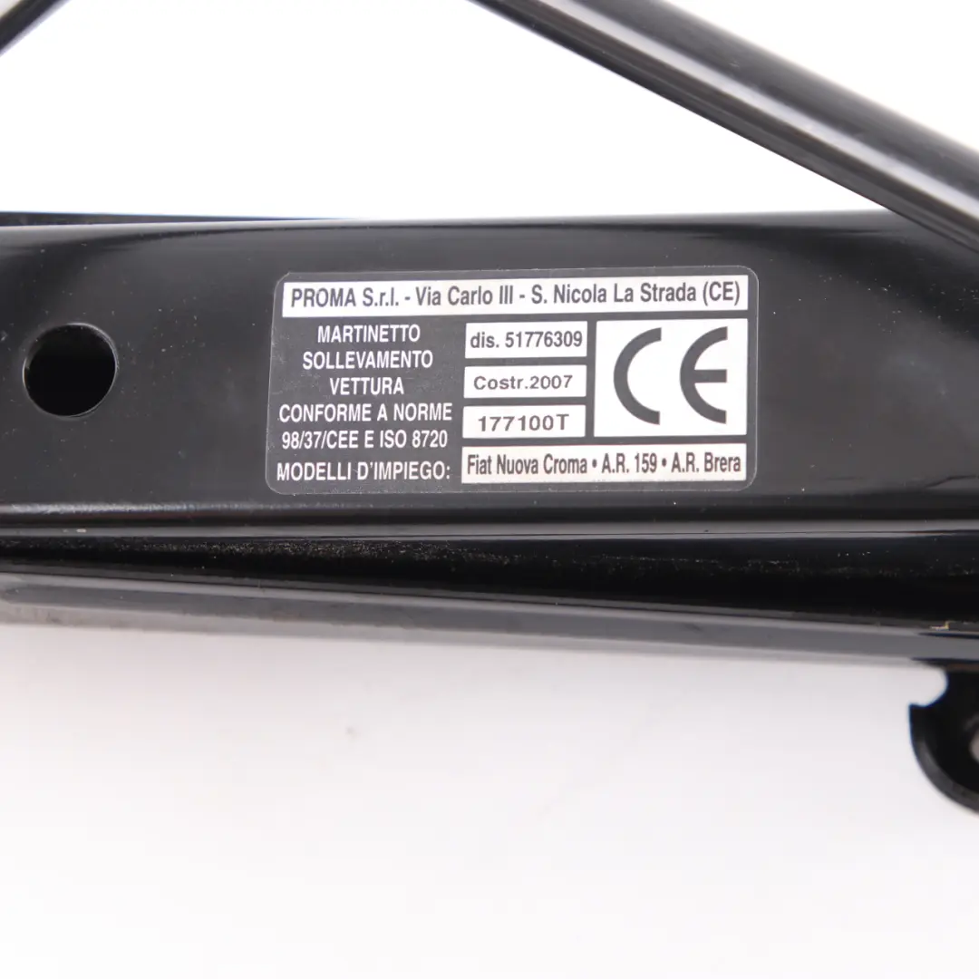 Nuova Croma Alfa Romeo 159 Emergency Tool Car Lifting Spare Jack to Fiat with Part number 51776309 Fiat Nuova Croma Alfa Romeo 159 Emergency Tool Car Lifting Spare Jack - SKU 51776309 - Part number 51776309