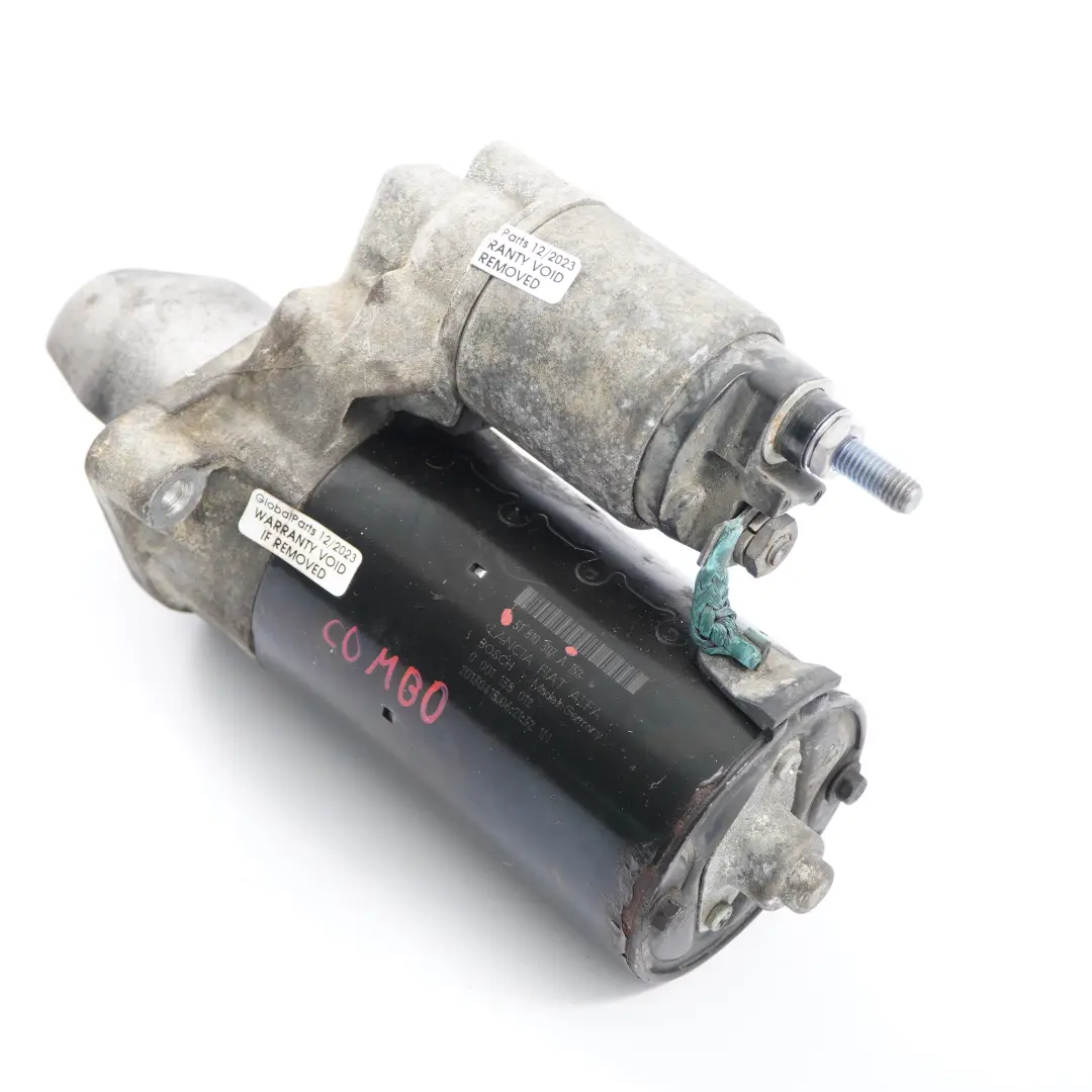 Starter Motor to Vauxhall Combo Fiat Punto 1.3 Diesel with Part number 51810307A152 Vauxhall Combo Fiat Punto 1.3 Diesel Starter Motor - SKU 51810307A152 - Part number 51810307A152
