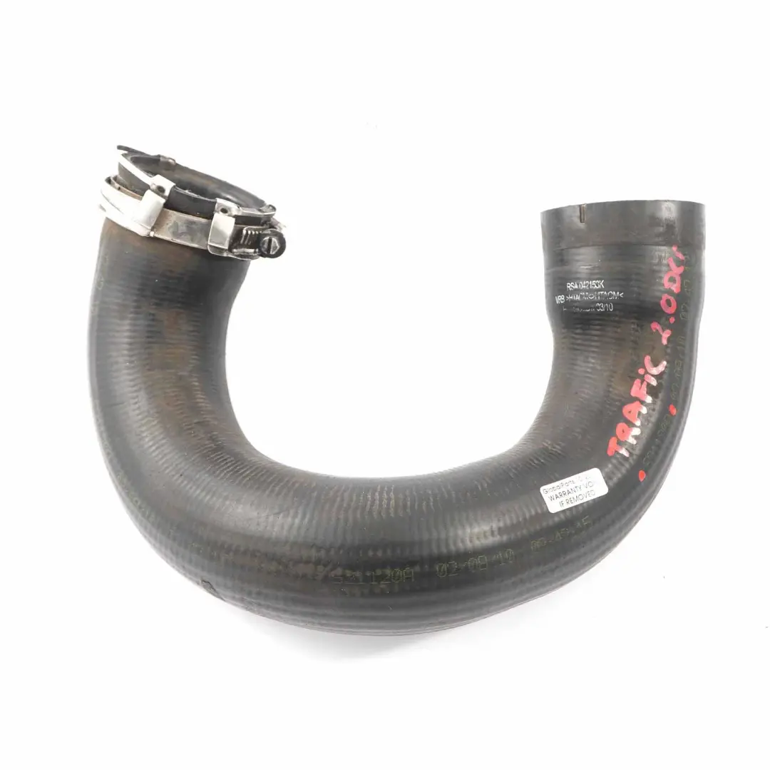 Pipe Hose to Renault Trafic II Opel Vivaro B 2.0 DCI Turbo Intercooler Air with Part number 521120A Renault Trafic II Opel Vivaro B 2.0 DCI Turbo Intercooler Air Pipe Hose - SKU 521120A - Part number 521120A
