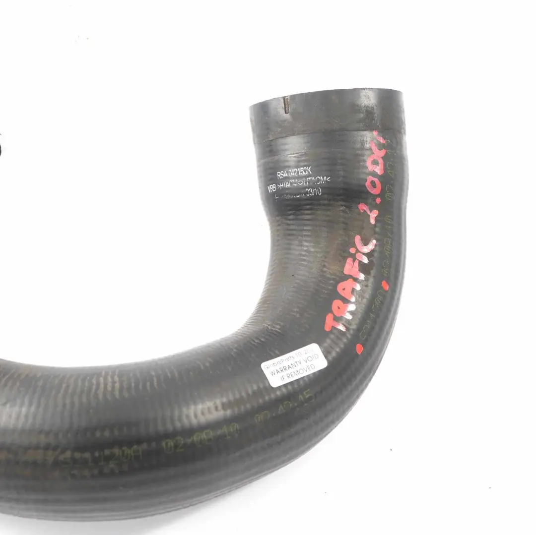 Renault Trafic II Opel Vivaro B 2.0 DCI Turbo Intercooler Air Pipe Hose - SKU 521120A - Part number 521120A