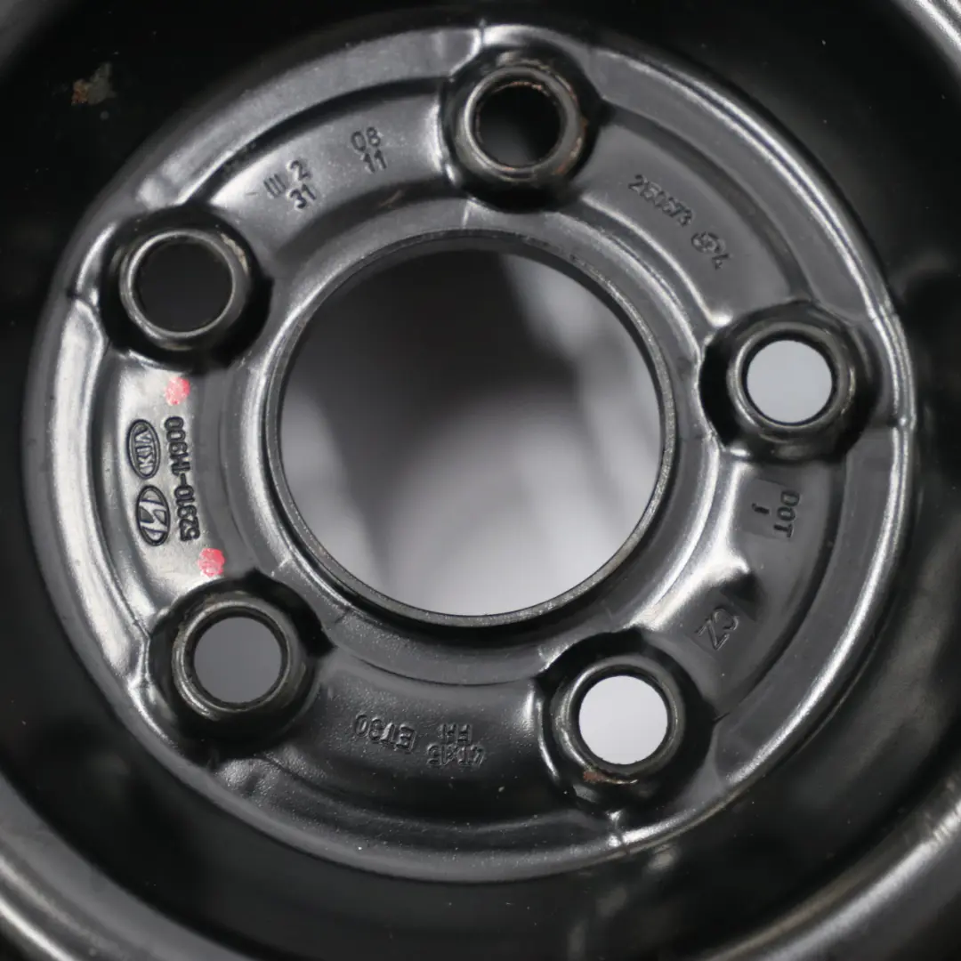 Spare Wheel KIA CEED Compact Steel R15 Tyre 4J 125/80 to with Part number 52910-1H900 Spare Wheel KIA CEED Compact Steel R15 Tyre 4J 125/80 - SKU 52910-1H900 - Part number 52910-1H900