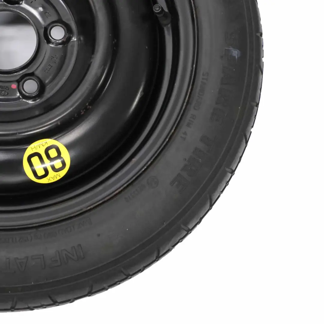 Rueda de Recambio KIA CEED Compact Acero R15 Neumático 4J 125/80 para con número de pieza 52910-1H900 Rueda de Recambio KIA CEED Compact Acero R15 Neumático 4J 125/80 - SKU 52910-1H900 - Número de pieza 52910-1H900