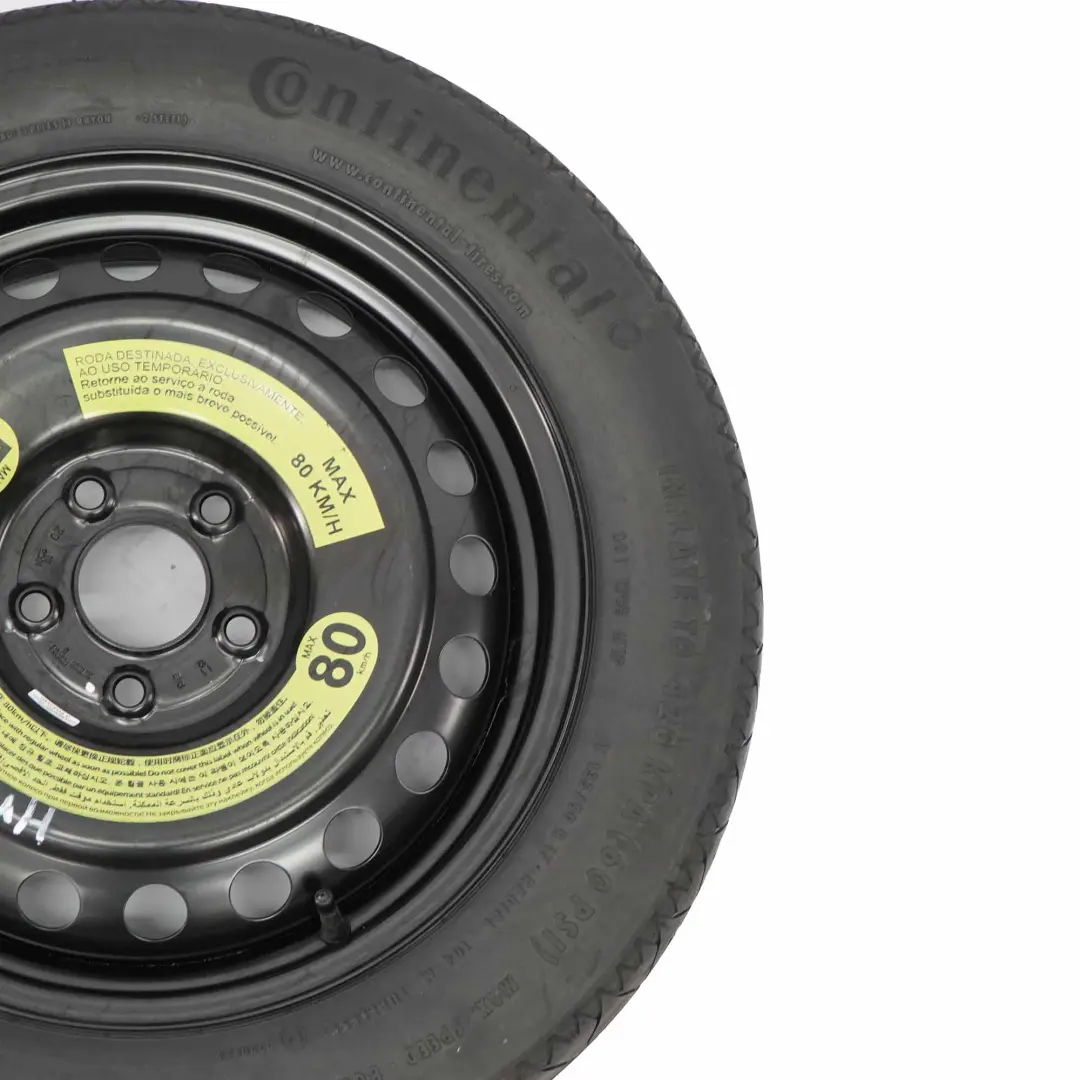 Ruota Di Scorta Hyundai KIA Compact Steel R17 Pneumatico 4J 135/90 per con numero di parte 52910-F1930 Ruota Di Scorta Hyundai KIA Compact Steel R17 Pneumatico 4J 135/90 - SKU 52910-F1930 - Numero di parte 52910-F1930
