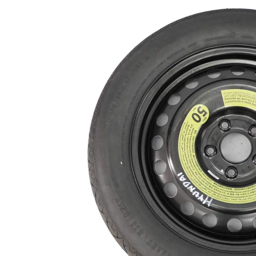 Ersatzrad Hyundai KIA Kompakt Stahl R17 Reifen 4J 135/90 für mit Teilenummer 52910-F1930 Ersatzrad Hyundai KIA Kompakt Stahl R17 Reifen 4J 135/90 - SKU 52910-F1930 - Teilenummer 52910-F1930