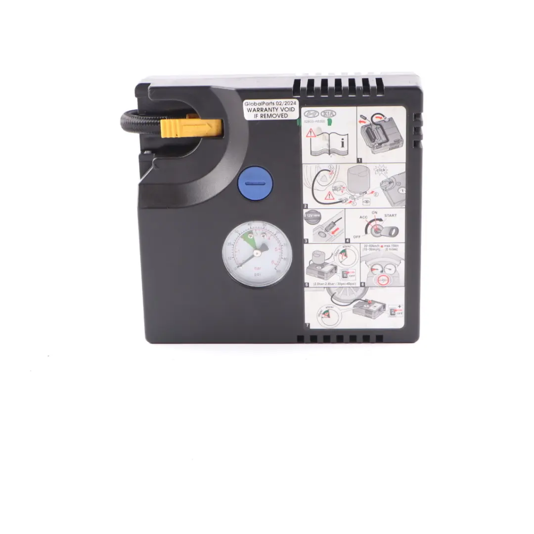 Tyre Compressor Hyundai i20 i30 i40 Kia Ceed Tyre Inflation Air Pump to with Part number 52933-H8000 Tyre Compressor Hyundai i20 i30 i40 Kia Ceed Tyre Inflation Air Pump - SKU 52933-H8000 - Part number 52933-H8000