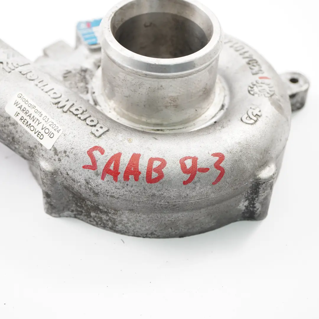 Turbocharger Part Cover Housing 53041014989 to Saab 9-3 1.9 TTiD Diesel Turbo with Part number 55215256 Saab 9-3 1.9 TTiD Diesel Turbo Turbocharger Part Cover Housing 53041014989 - SKU 55215256-1 - Part number 55215256