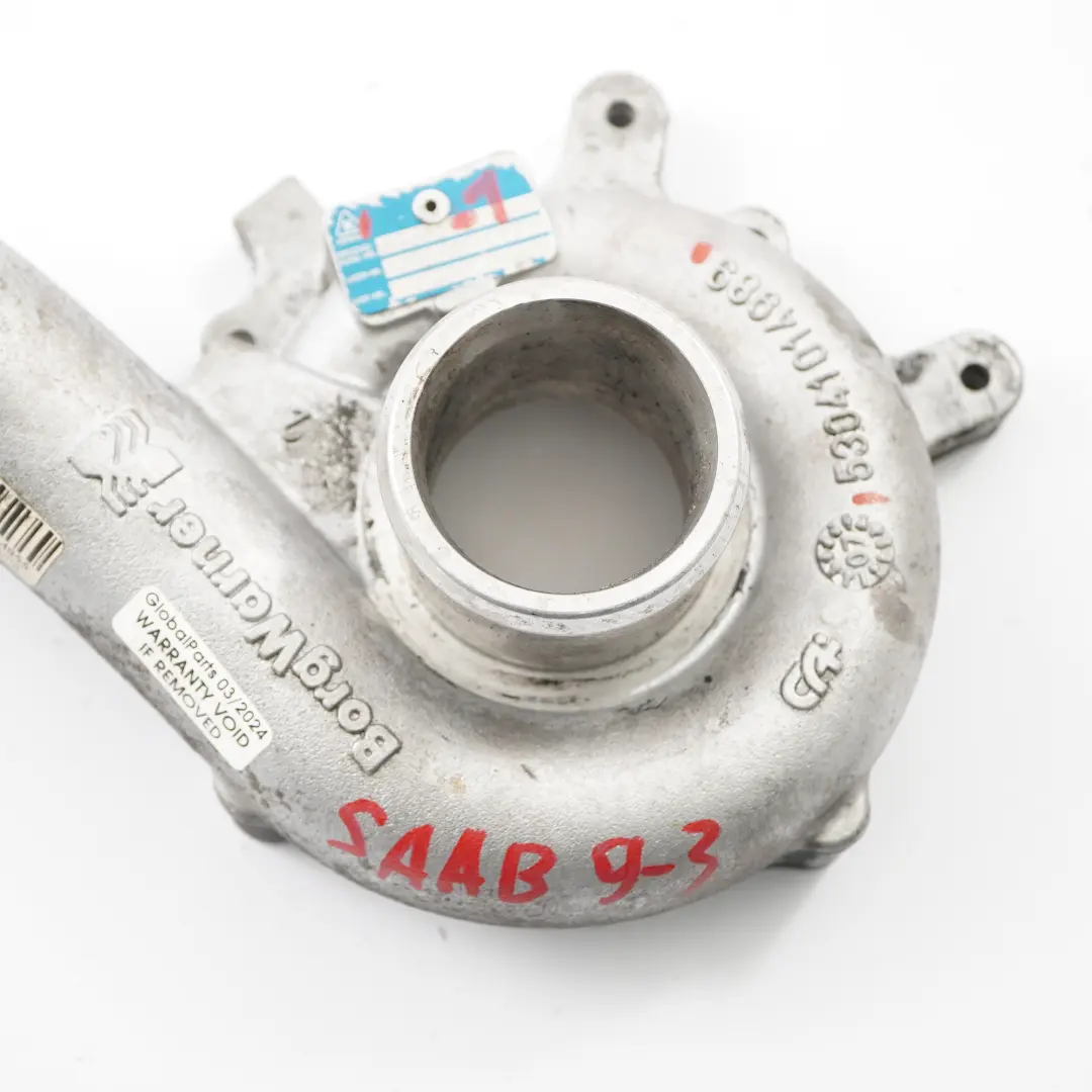Carcasa de la Tapa del Turbocompresor 53041014989 para Saab 9-3 1.9 TTiD Diesel Turbo con número de pieza 55215256 Saab 9-3 1.9 TTiD Diesel Turbo Carcasa de la Tapa del Turbocompresor 53041014989 - SKU 55215256-1 - Número de pieza 55215256