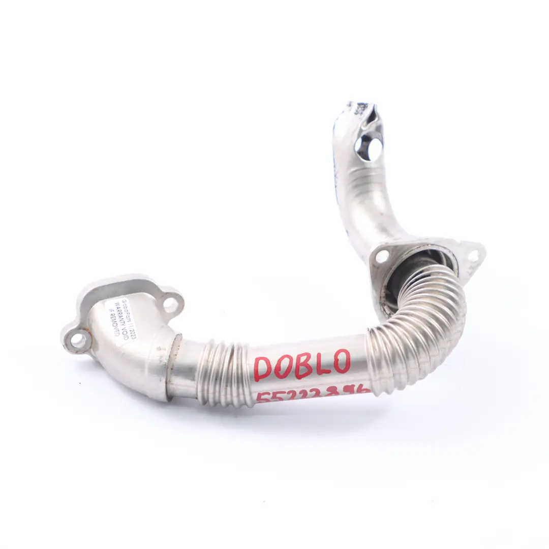 Valve Cooler Pipe Hose Line to Fiat Doblo 2 EGR with Part number 55222896 Fiat Doblo 2 EGR Valve Cooler Pipe Hose Line - SKU 55222896 - Part number 55222896