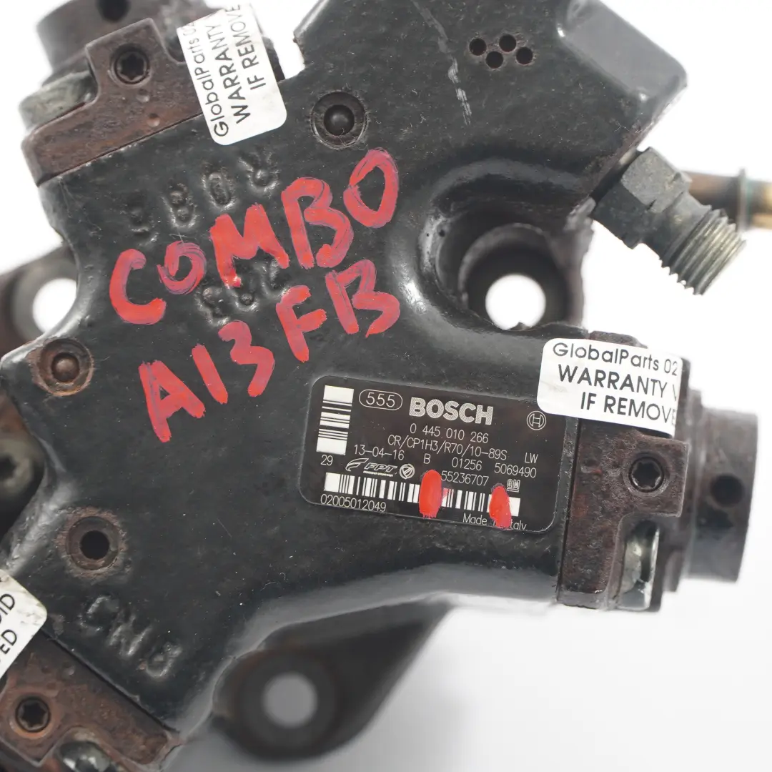 Hoch druck einspritzung Kraftstoff pumpe für Opel Combo D 1.3 CDTi Diesel mit Teilenummer 55236707 Opel Combo D 1.3 CDTi Diesel Hoch druck einspritzung Kraftstoff pumpe - SKU 55236707 - Teilenummer 55236707