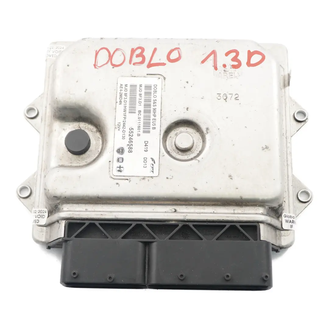90PS Motor steuergerät Modul ECU für Fiat Doblo 1.3 Diesel Multijet mit Teilenummer 55246588 Fiat Doblo 1.3 Diesel Multijet 90PS Motor steuergerät Modul ECU - SKU 55246588 - Teilenummer 55246588