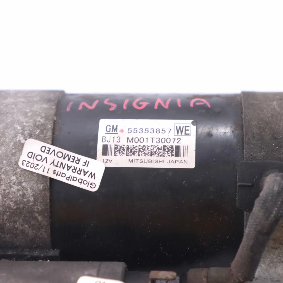 Starter Motor Vauxhall Astra Vectra Insignia 2.0 CDTI Diesel Engine to with Part number 55353857 Starter Motor Vauxhall Astra Vectra Insignia 2.0 CDTI Diesel Engine - SKU 55353857 - Part number 55353857