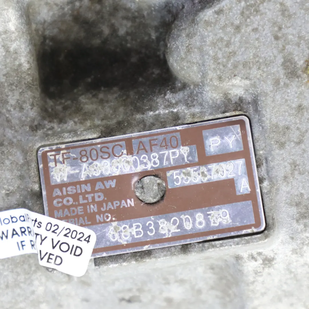 9440 1.9 TTiD Diesel Automatik Getriebe TF-80SCAF40 GARANTIE für Saab 9-3 mit Teilenummer 55567027 Saab 9-3 9440 1.9 TTiD Diesel Automatik Getriebe TF-80SCAF40 GARANTIE - SKU 55567027 - Teilenummer 55567027