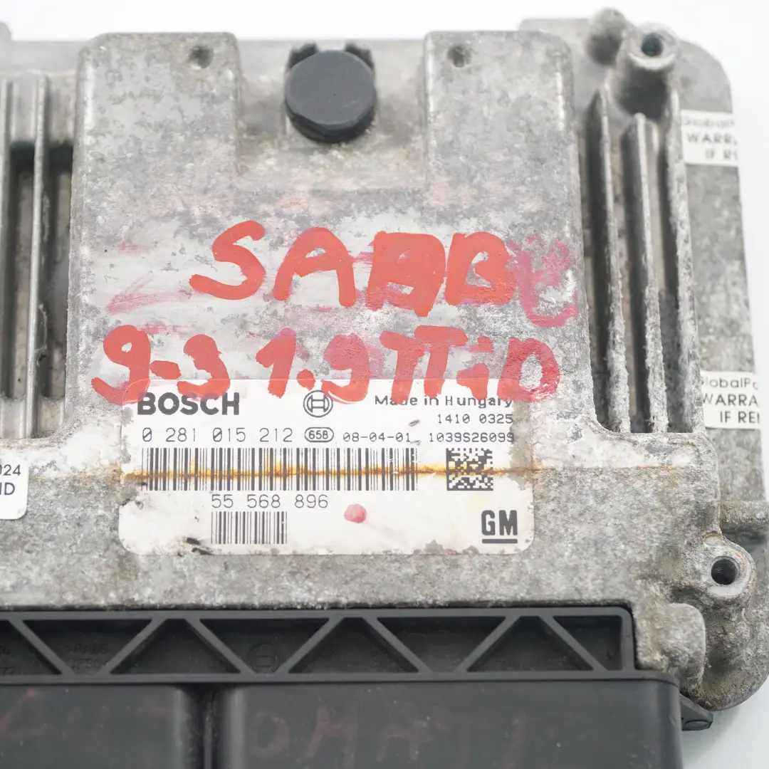 ECU DDE Modulo Unità di Controllo Motore per SAAB 9-3 1.9 TTiD con numero di parte 55568896 SAAB 9-3 1.9 TTiD ECU DDE Modulo Unità di Controllo Motore - SKU 55568896 - Numero di parte 55568896