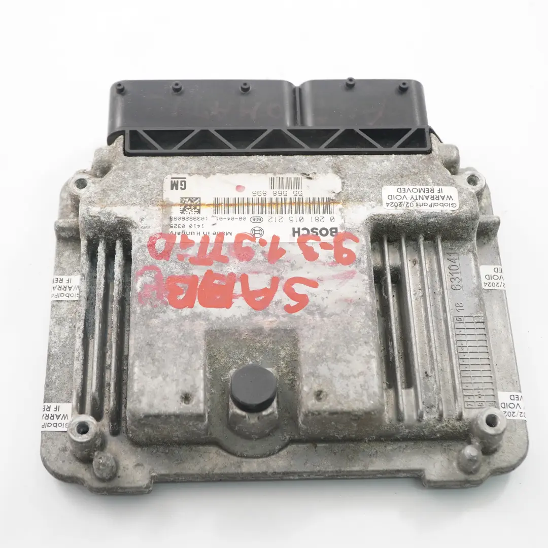 ECU DDE Unidad de Control del Motor Módulo para SAAB 9-3 1.9 TTiD con número de pieza 55568896 SAAB 9-3 1.9 TTiD ECU DDE Unidad de Control del Motor Módulo - SKU 55568896 - Número de pieza 55568896