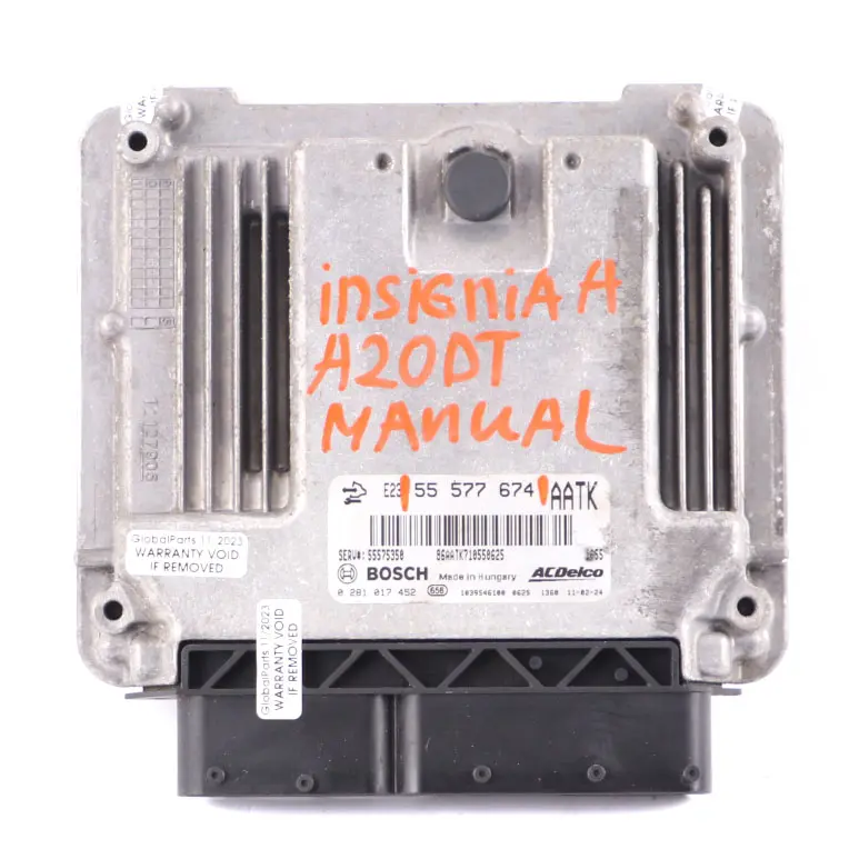 A20DTH 160HP Engine Unit ECU Manual to Vauxhall Insignia A 2.0 CDTi with Part number 55577674 Vauxhall Insignia A 2.0 CDTi A20DTH 160HP Engine Unit ECU Manual - SKU 55577674 - Part number 55577674