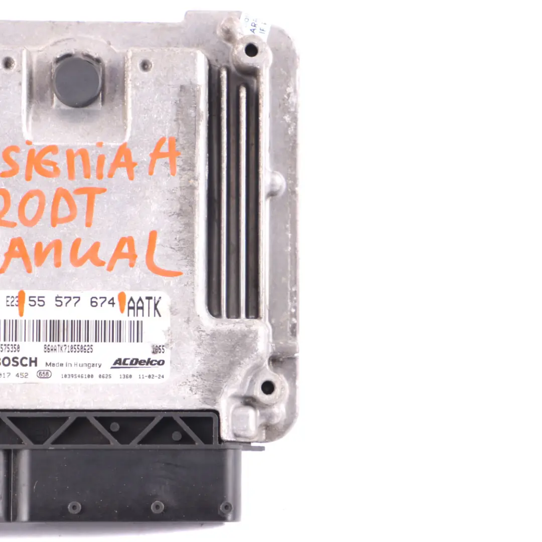 A20DTH 160HP Engine Unit ECU Manual to Vauxhall Insignia A 2.0 CDTi with Part number 55577674 Vauxhall Insignia A 2.0 CDTi A20DTH 160HP Engine Unit ECU Manual - SKU 55577674 - Part number 55577674