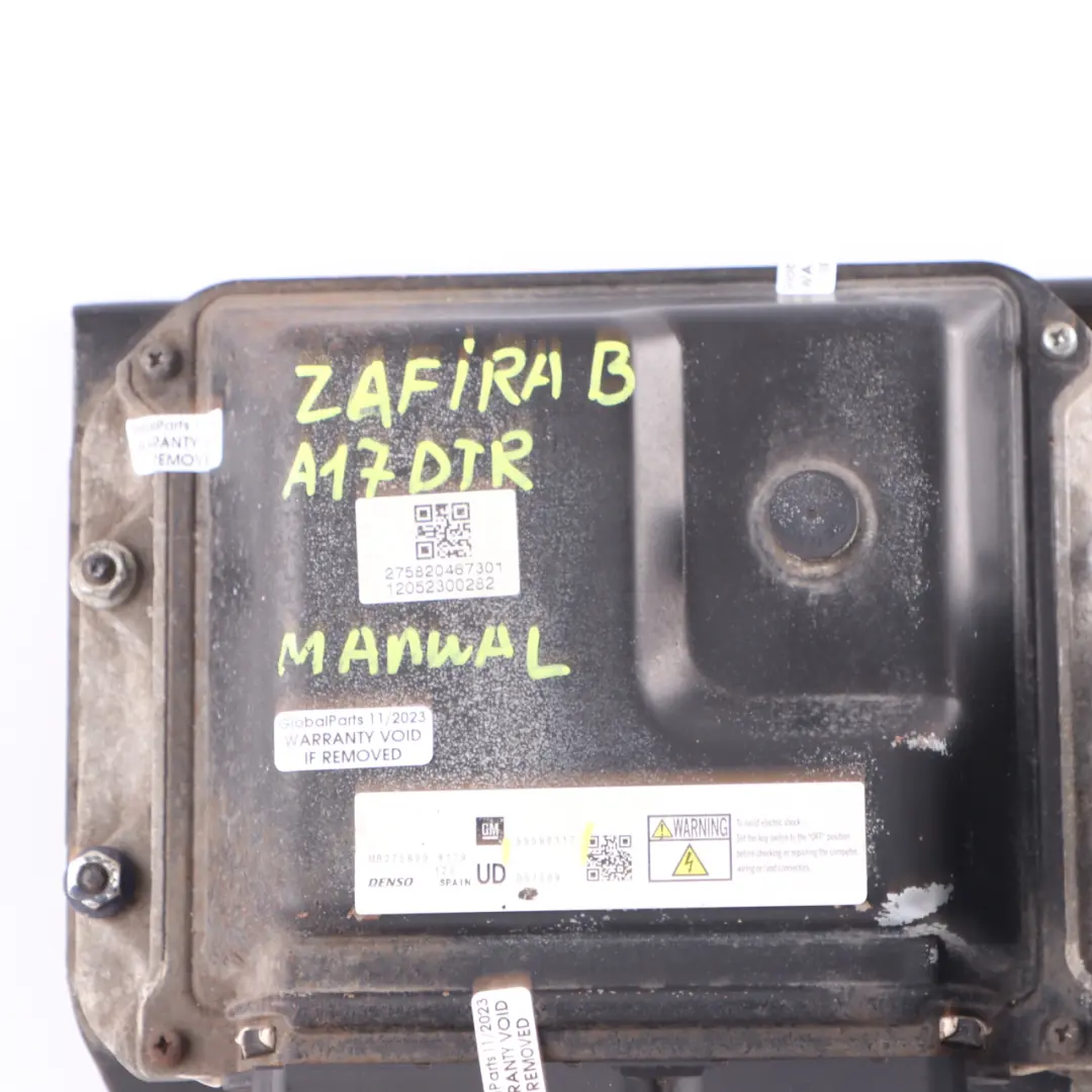 A17DTR 125HP Engine Control Unit ECU Manual to Vauxhall Zafira B 1.7 CDTI with Part number 55590117 Vauxhall Zafira B 1.7 CDTI A17DTR 125HP Engine Control Unit ECU Manual - SKU 55590117 - Part number 55590117