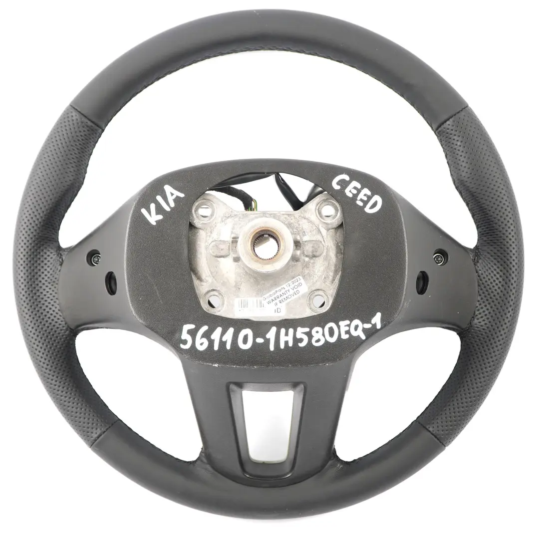 NEU Schwarzes Lederlenkrad Multifunktion für Kia Ceed 1 mit Teilenummer 56110-1H580EQ Kia Ceed 1 NEU Schwarzes Lederlenkrad Multifunktion - SKU 56110-1H580EQ - Teilenummer 56110-1H580EQ