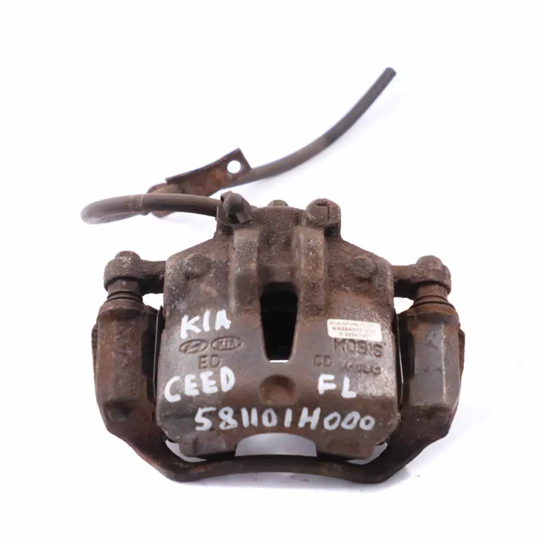 2009 Pinza Freno Anteriore Sinistra Portante per Kia Ceed Hyundai i30 con numero di parte 581101H000 Kia Ceed Hyundai i30 2009 Pinza Freno Anteriore Sinistra Portante - SKU 581101H000 - Numero di parte 581101H000