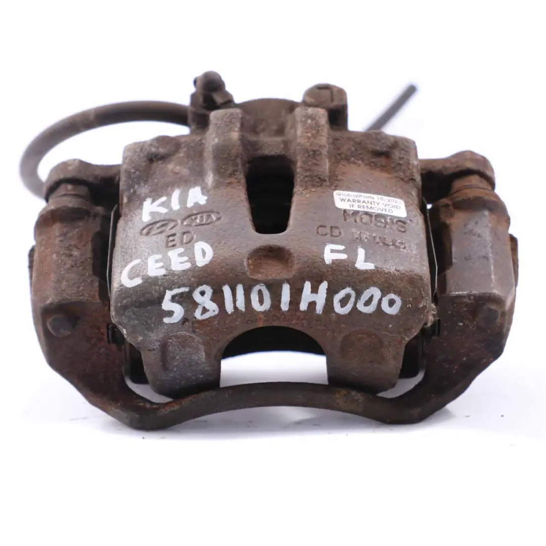 2009 Brake Caliper Front Left N/S Carrier to Kia Ceed Hyundai i30 with Part number 581101H000 Kia Ceed Hyundai i30 2009 Brake Caliper Front Left N/S Carrier - SKU 581101H000 - Part number 581101H000