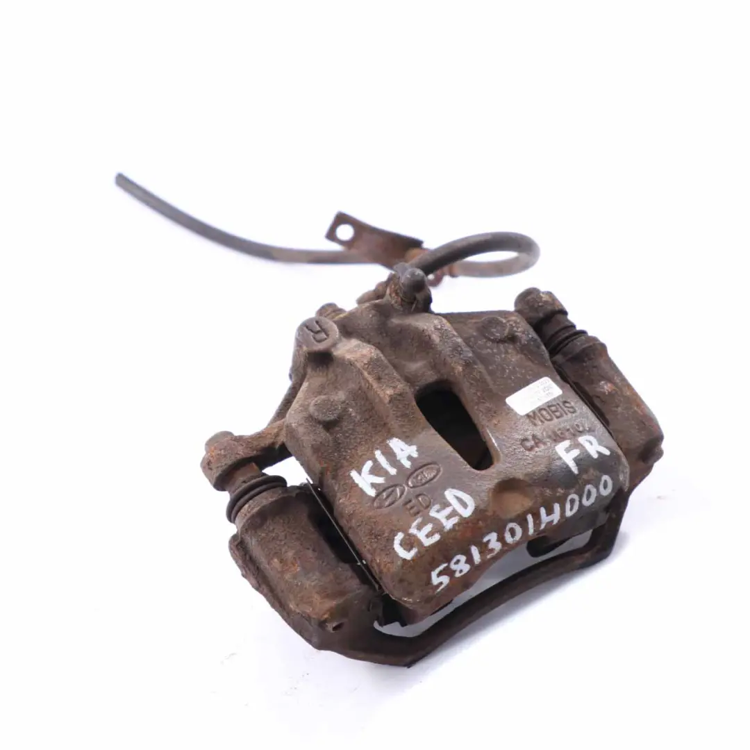2009 Brake Caliper Front Right O/S Carrier to Kia Ceed Hyundai i30 with Part number 581301H000 Kia Ceed Hyundai i30 2009 Brake Caliper Front Right O/S Carrier - SKU 581301H000 - Part number 581301H000