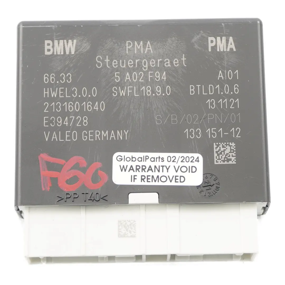 Módulo PDC Sensor Distancia Aparcamiento 7938196 para BMW F45 X3 F25 Mini F55 F56 con número de pieza 5A02F94 BMW F45 X3 F25 Mini F55 F56 Módulo PDC Sensor Distancia Aparcamiento 7938196 - SKU 5A02F94 - Número de pieza 5A02F94