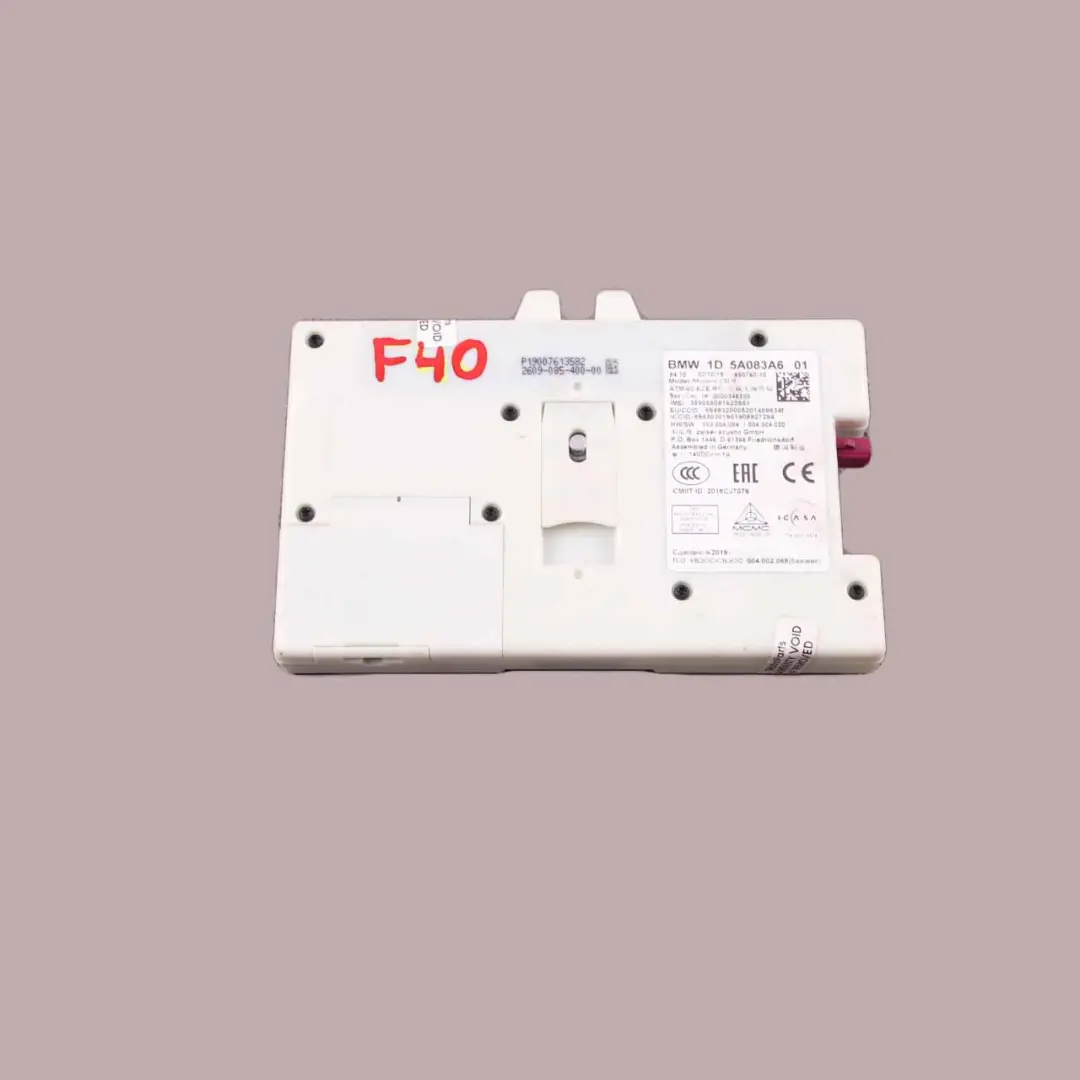 Telematics Module BMW F40 Telephone Control Unit ATM ECE 4G to with Part number 5A083A6 Telematics Module BMW F40 Telephone Control Unit ATM ECE 4G - SKU 5A083A6 - Part number 5A083A6