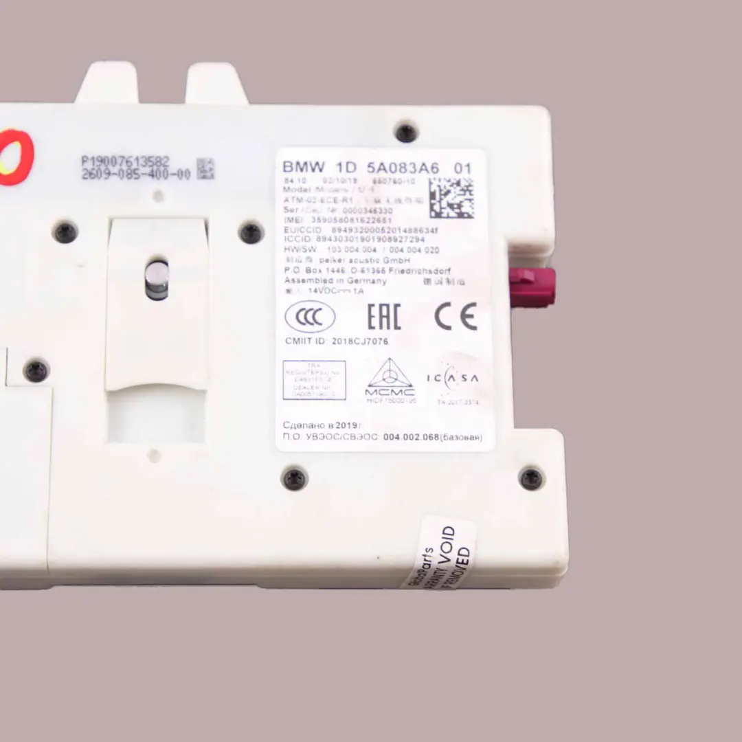  Telematics Module BMW F40 Telephone Control Unit ATM ECE 4G - SKU 5A083A6 - Part number 5A083A6