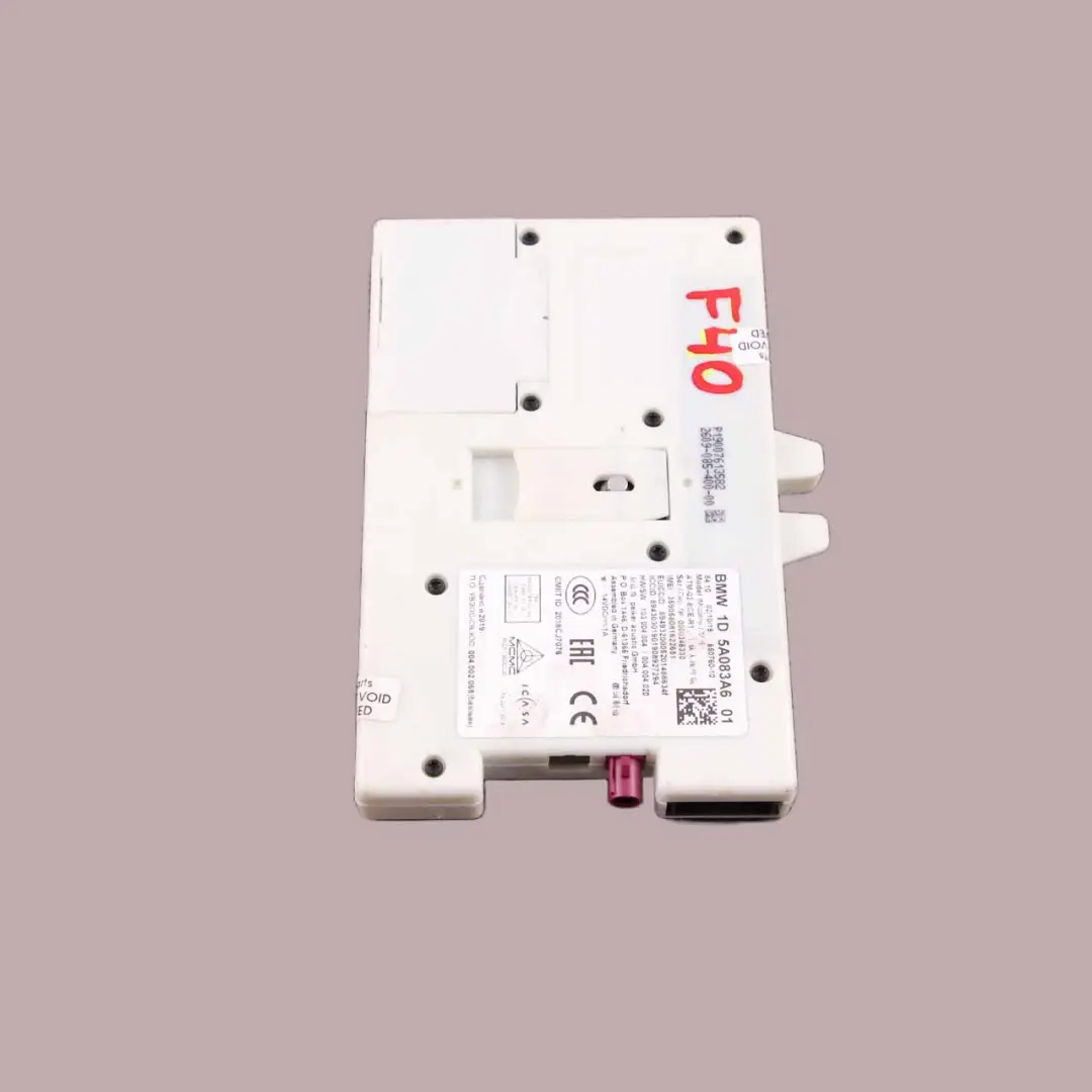 Telematics Module BMW F40 Telephone Control Unit ATM ECE 4G to with Part number 5A083A6 Telematics Module BMW F40 Telephone Control Unit ATM ECE 4G - SKU 5A083A6 - Part number 5A083A6