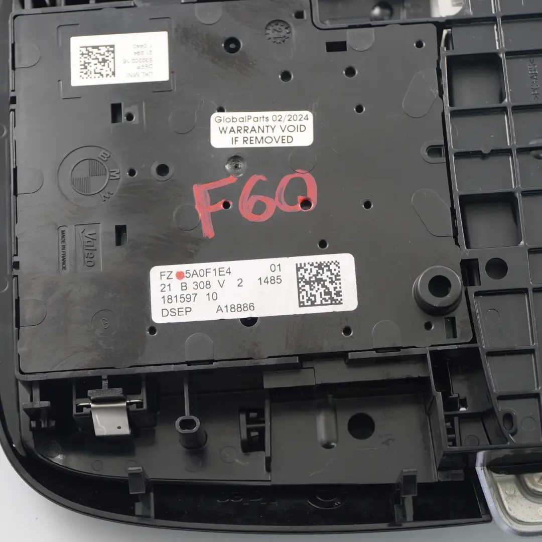  Dach leuchte Mini F55 F56 F60 Innen leuchte Schalter Bedienfeld Schwarz - SKU 5A0F1E4 - Teilenummer 5A0F1E4