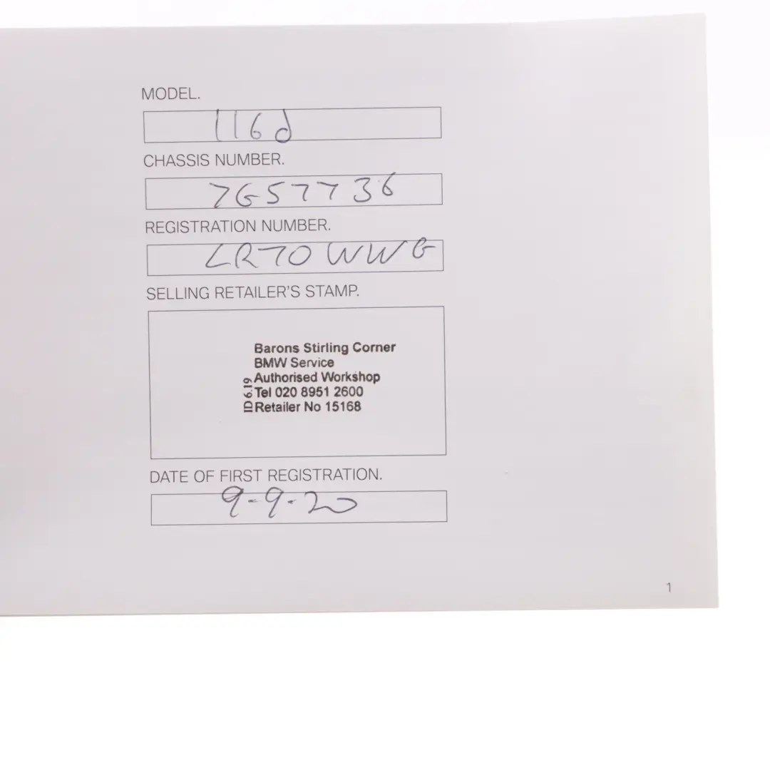 BMW F40 Manual Owner's Handbook Service Booklet Book Case Cover - SKU 5A0F592 - Part number 5A0F592